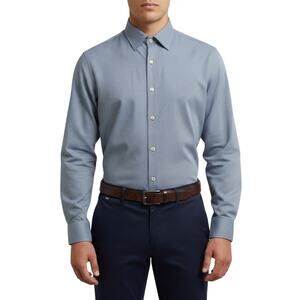 The Savile Row Co Blue Extra Slim Fit Dress Shirt Size 15.5 34/35 NWT